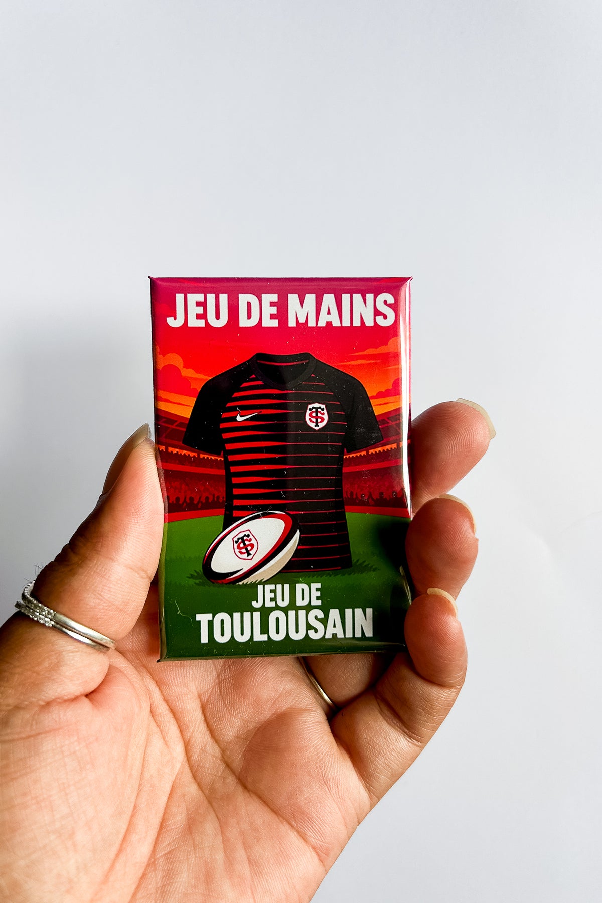 Magnet rectangle rugby Top14: Affiche tes couleurs avec fierté