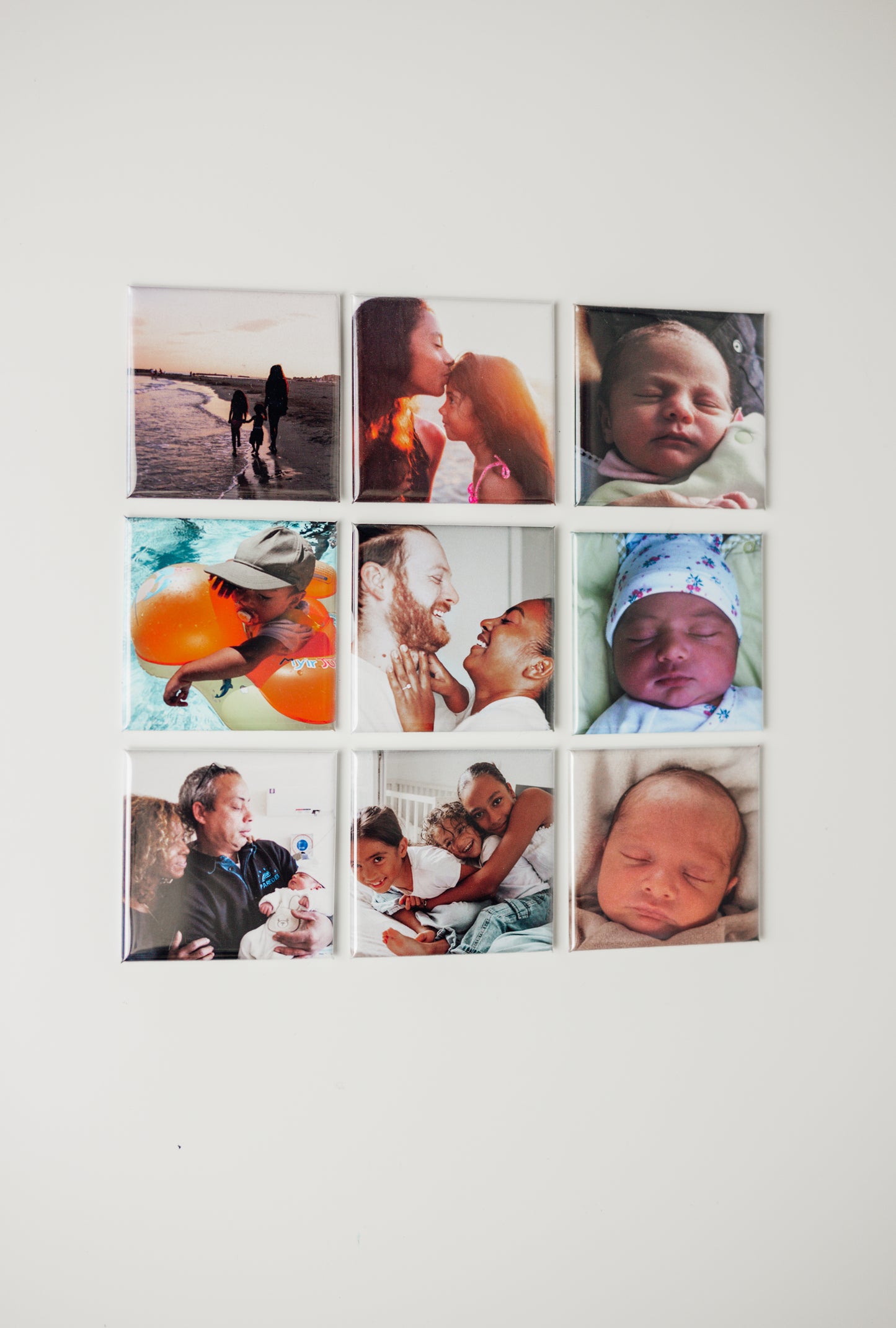 magnets photo personnalisés carré lot de 9 magnets