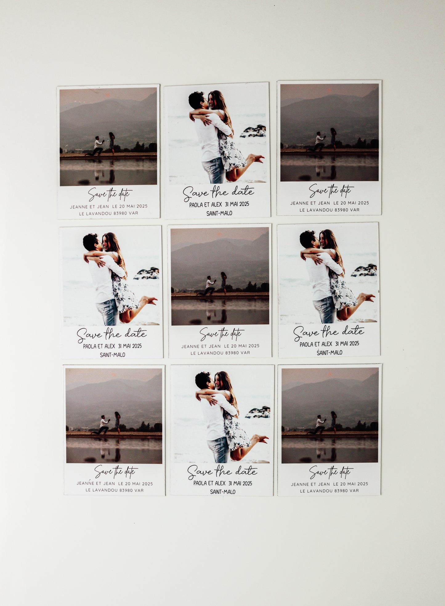 magnets photo save the date 7 x 9 cm en mosaïque