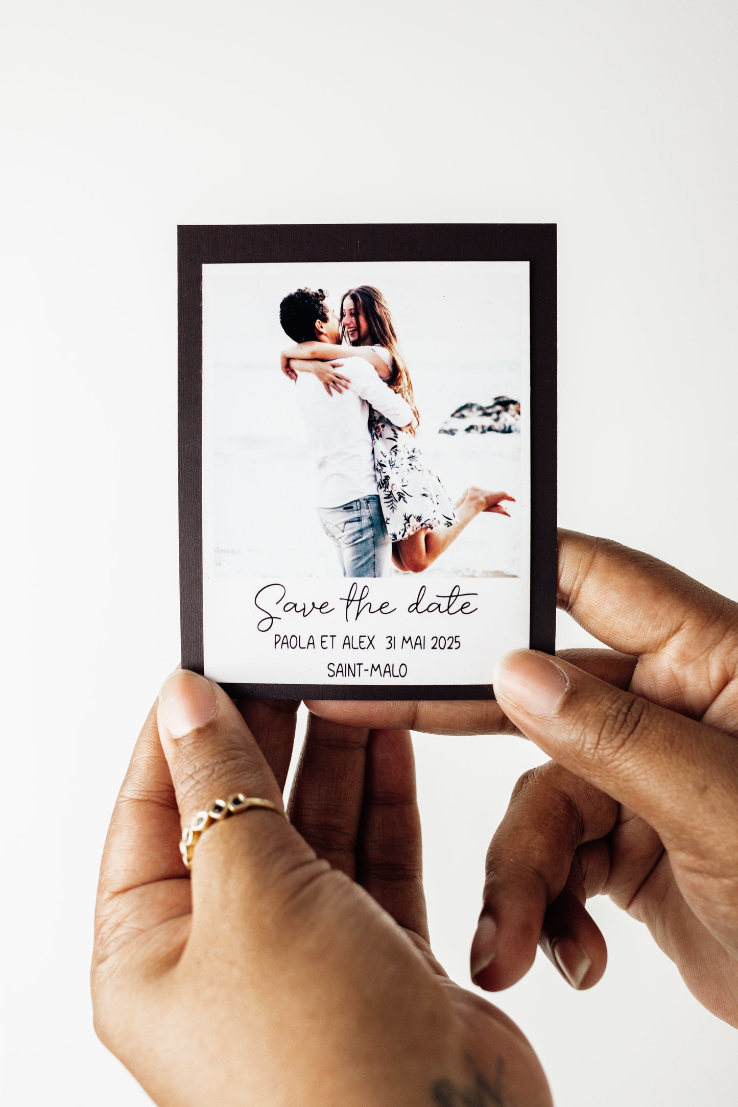 magnets photo save the date 7 x 9 cm recto sur verso du 8 x 10 cm