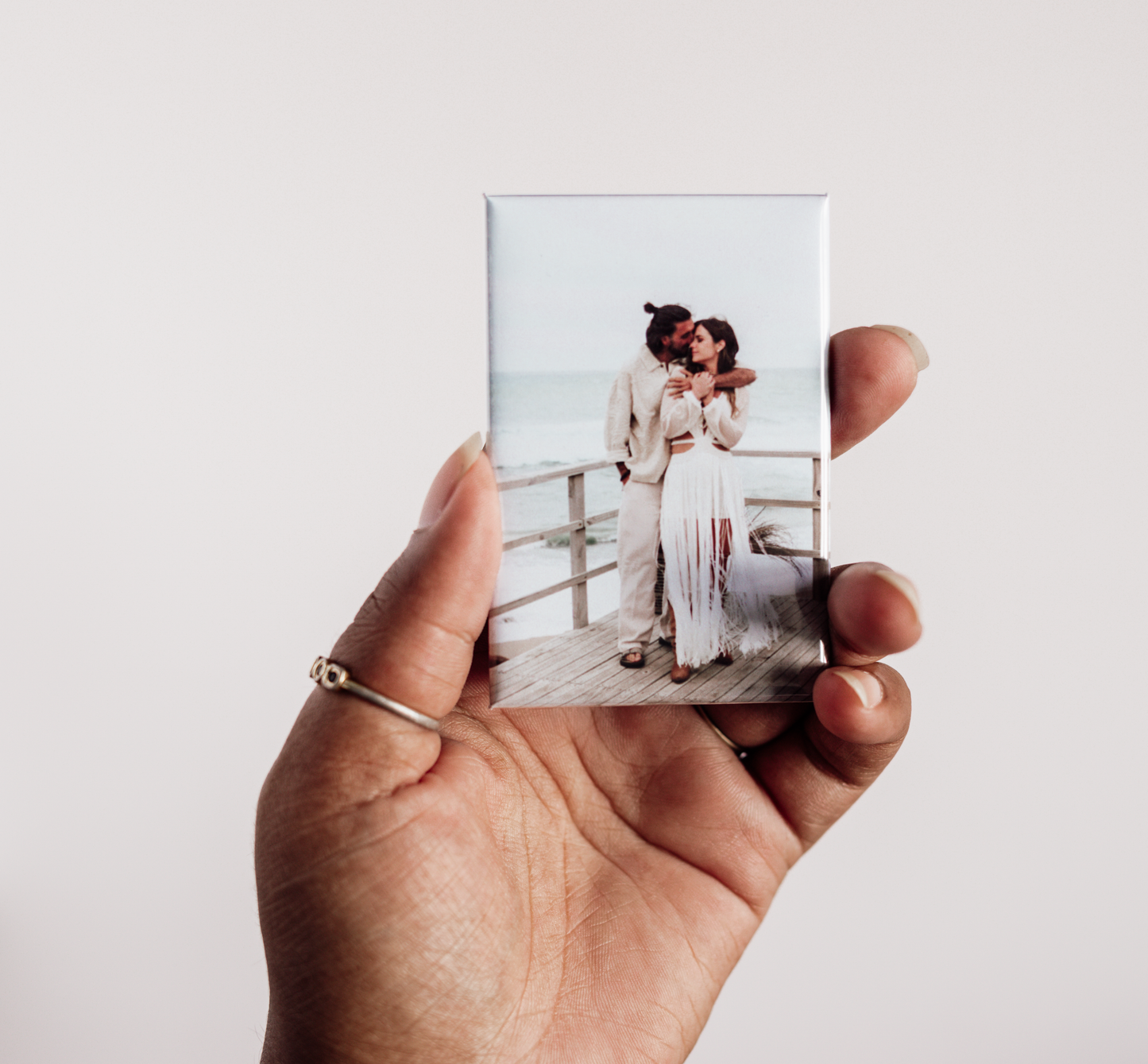 photo magnet rigide rectangle de face