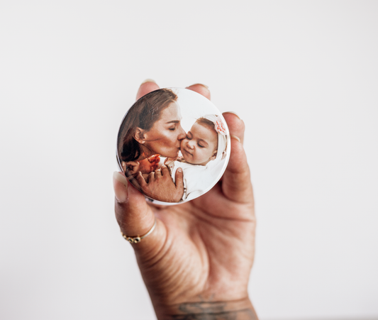 photo d'un magnet rigide rond de face