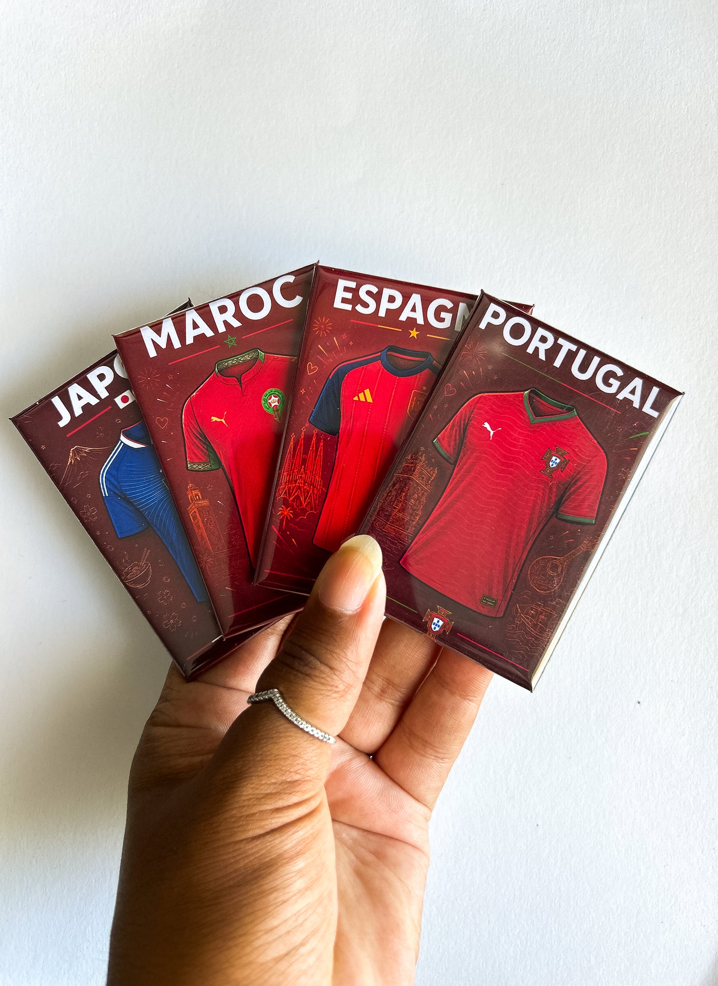 Magnet rectangle Coupe du Monde 2026 : Affiche les couleurs de ton équipe favorite