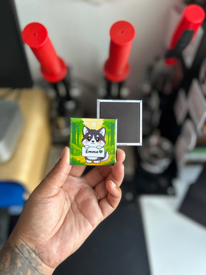 Magnet loup prénom personnalisable