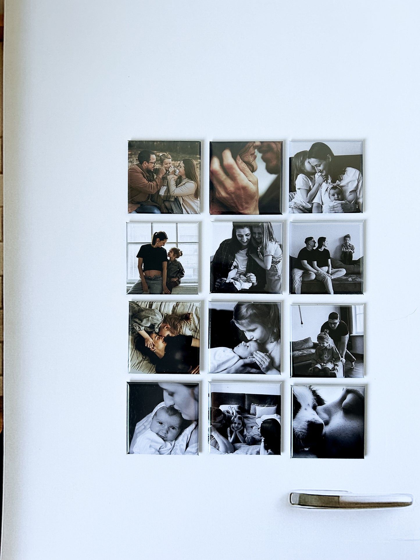 Magnets photo carrés personnalisés 5 cm : lot de 6, 9 ou 12