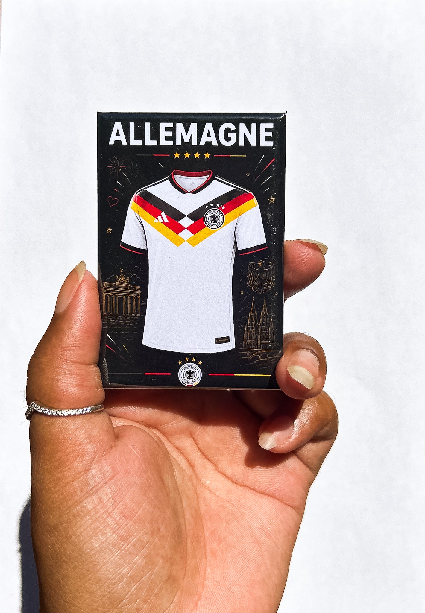 Magnet rectangle Coupe du Monde 2026 : Affiche les couleurs de ton équipe favorite