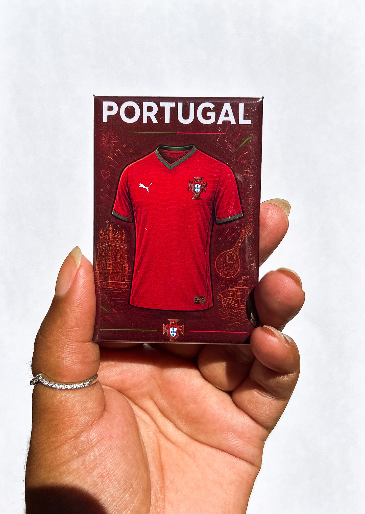 Magnet rectangle Coupe du Monde 2026 : Affiche les couleurs de ton équipe favorite