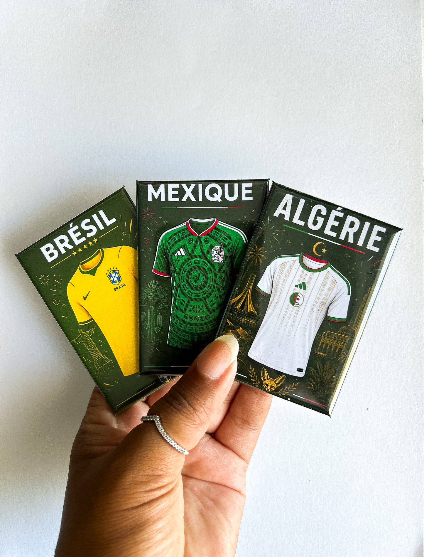 Magnet rectangle Coupe du Monde 2026 : Affiche les couleurs de ton équipe favorite
