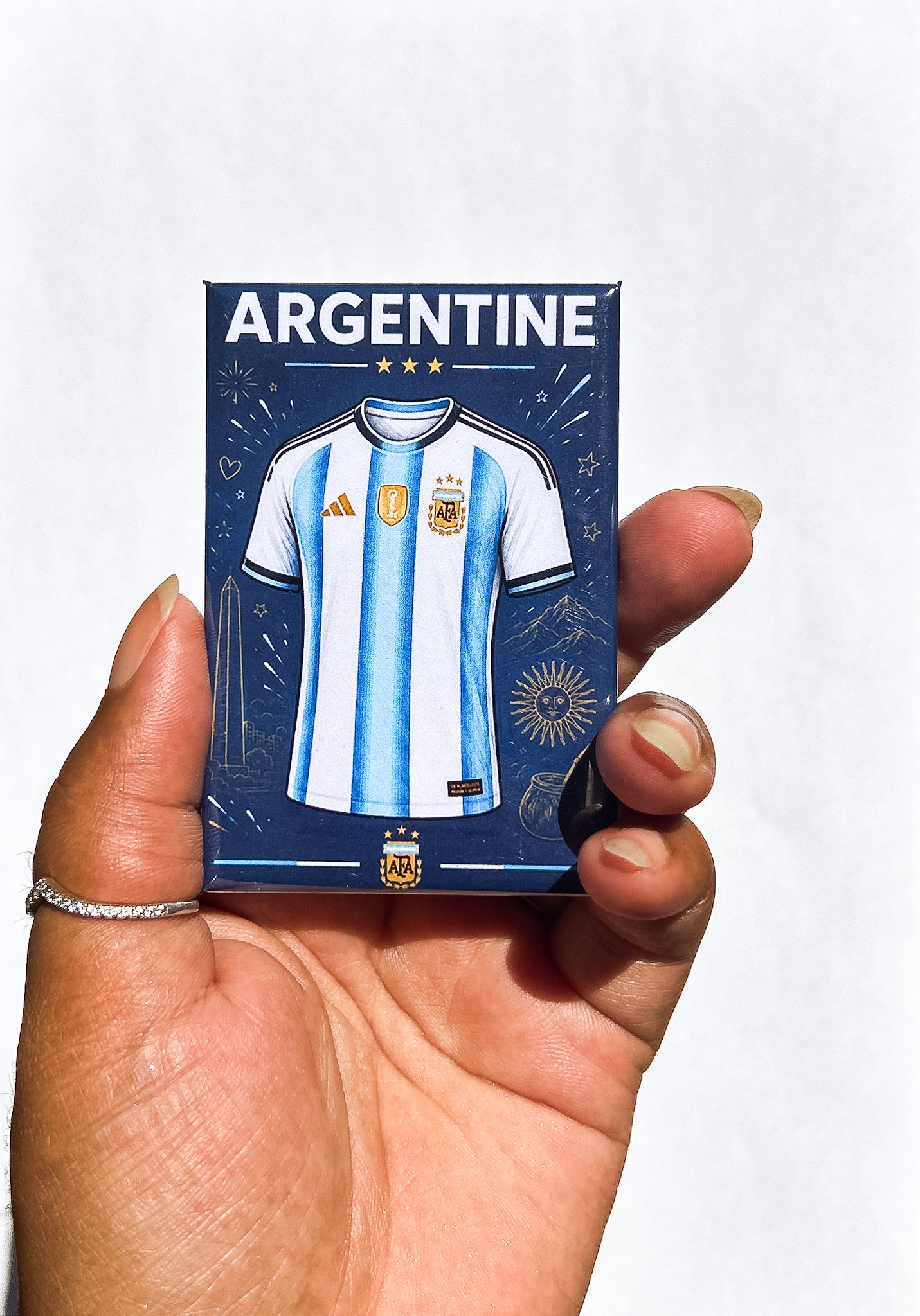 Magnet rectangle Coupe du Monde 2026 : Affiche les couleurs de ton équipe favorite