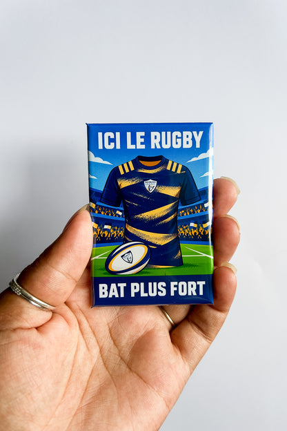 Magnet rectangle rugby Pro D2 : affiche les couleurs de ton club
