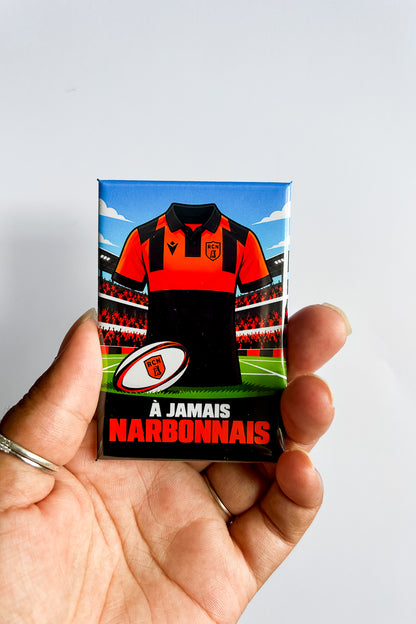 Magnet rectangle rugby Pro D2 : affiche les couleurs de ton club