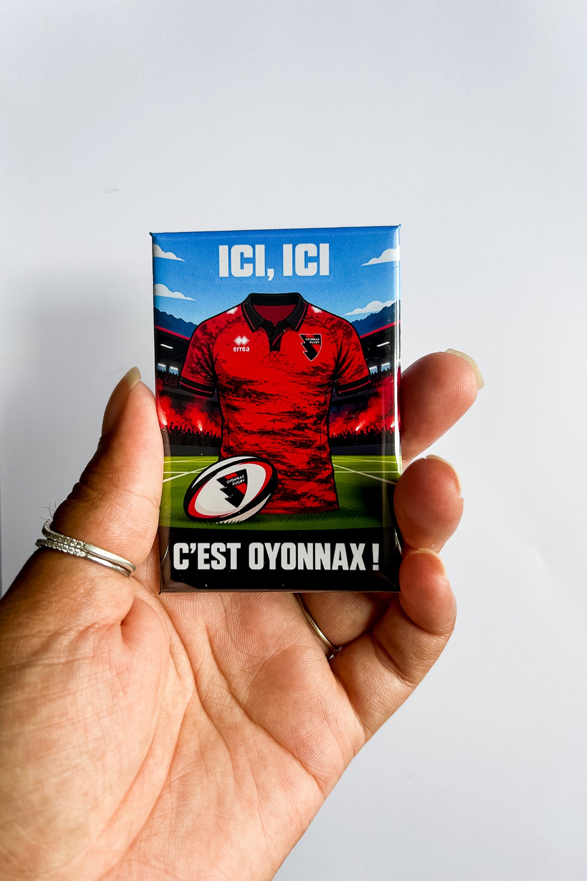 Magnet rectangle rugby Pro D2 : affiche les couleurs de ton club