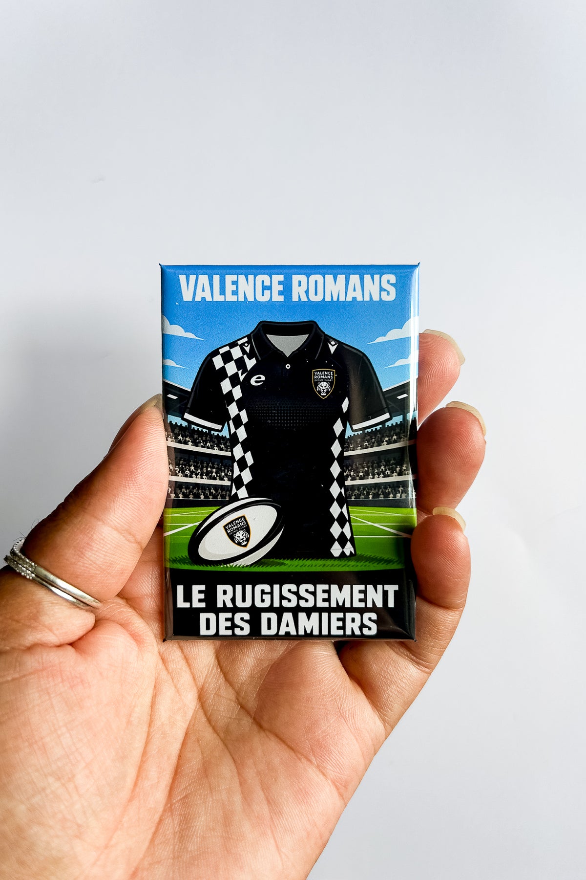 Magnet rectangle rugby Pro D2 : affiche les couleurs de ton club