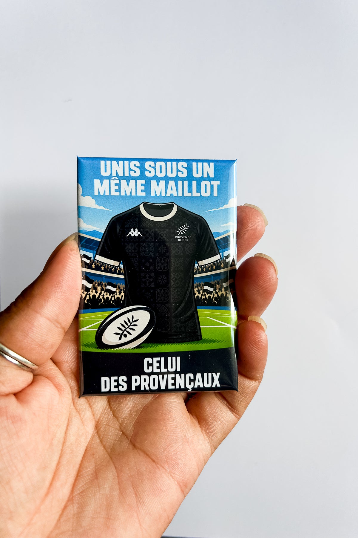 Magnet rectangle rugby Pro D2 : affiche les couleurs de ton club