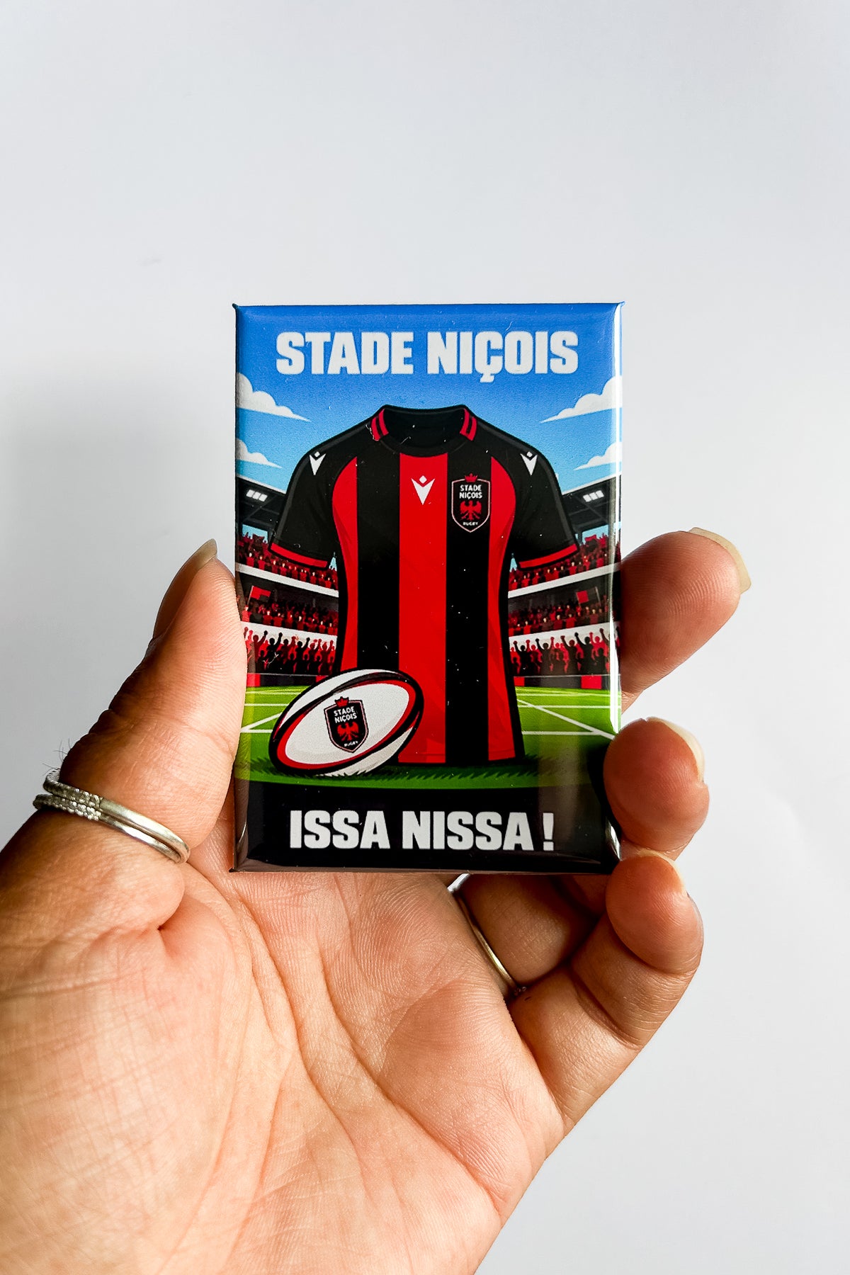 Magnet rectangle rugby Pro D2 : affiche les couleurs de ton club