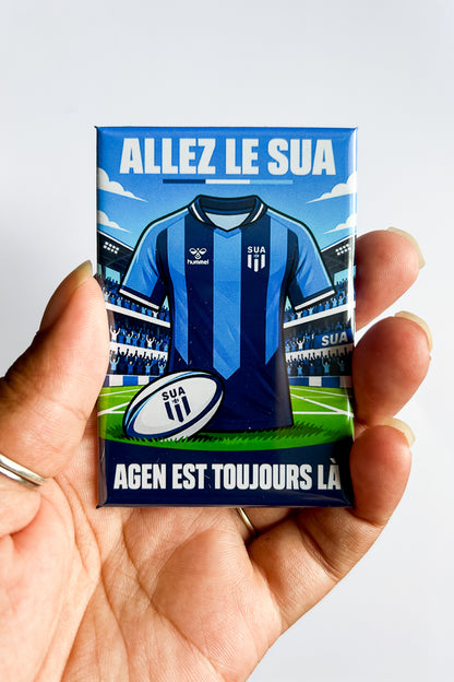 Magnet rectangle rugby Pro D2 : affiche les couleurs de ton club