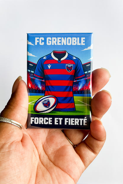 Magnet rectangle rugby Pro D2 : affiche les couleurs de ton club