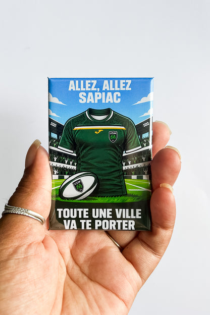 Magnet rectangle rugby Pro D2 : affiche les couleurs de ton club