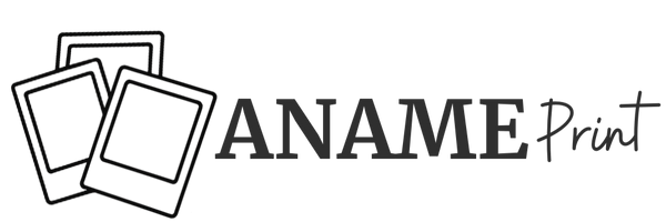 logo original 'anameprint écriture + dessin photos