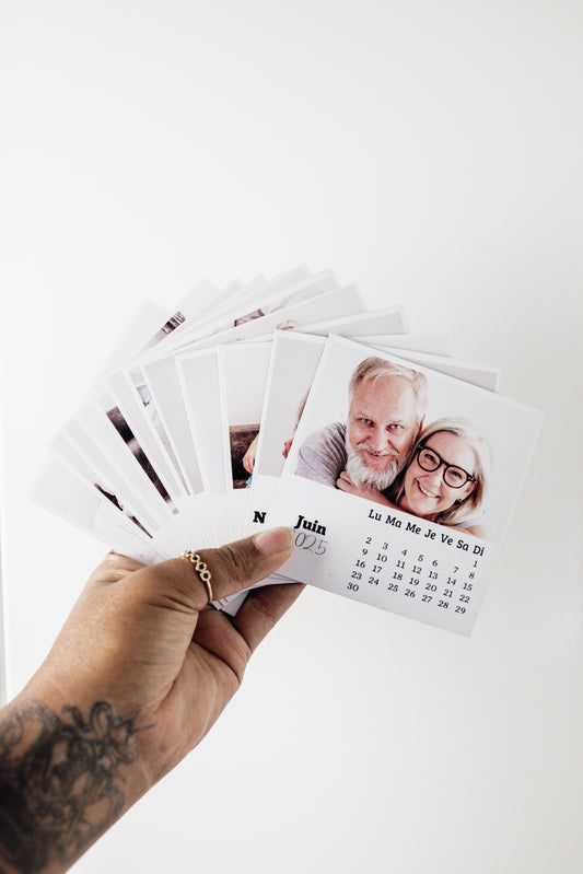 magnets photo personnalisés calendrier en éventail 