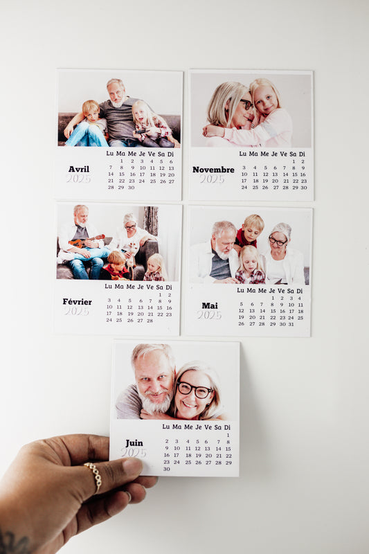magnets photo personnalisés calendrier en mosaïque