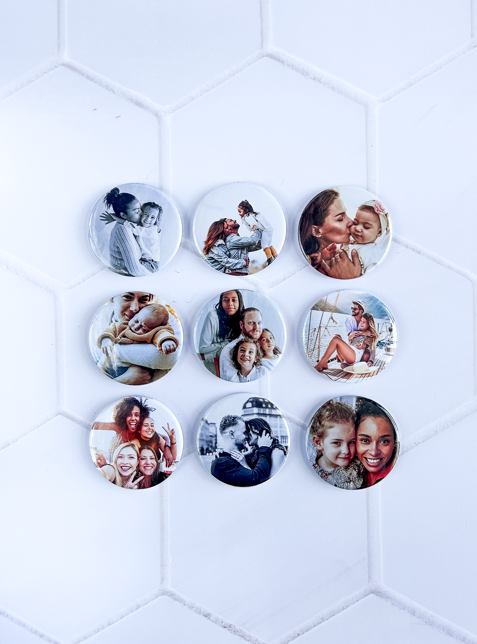 9 magnets rigides ronds