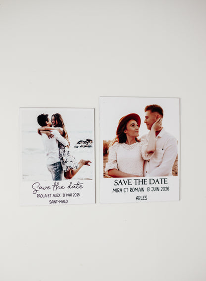 magnets photo save the date tailles moyen et grand