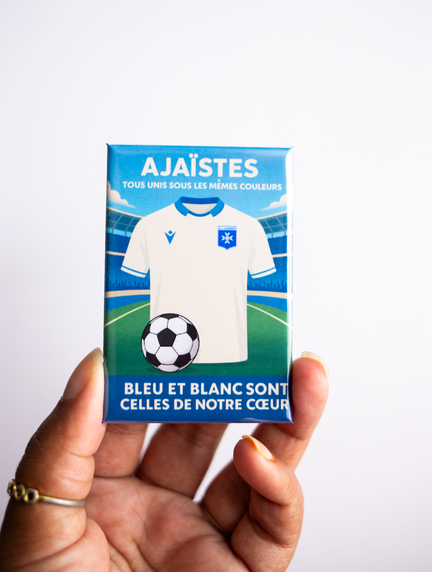 Magnet rectangle foot Ligue 1: affiche les couleurs de ton club préféré
