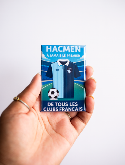 Magnet rectangle foot Ligue 1: affiche les couleurs de ton club préféré