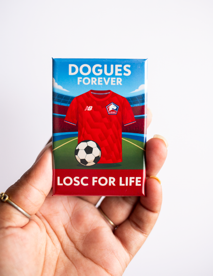 Magnet rectangle foot Ligue 1: affiche les couleurs de ton club préféré