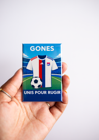 Magnet rectangle foot Ligue 1: affiche les couleurs de ton club préféré