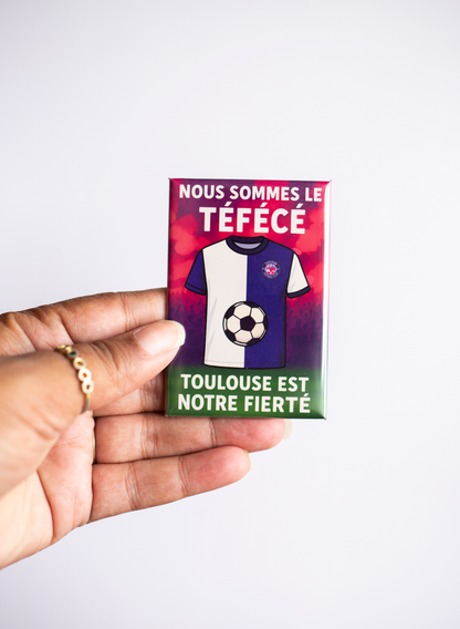 Magnet rectangle foot Ligue 1: affiche les couleurs de ton club préféré