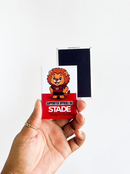 Magnet rectangle mascotte Stade Toulousain